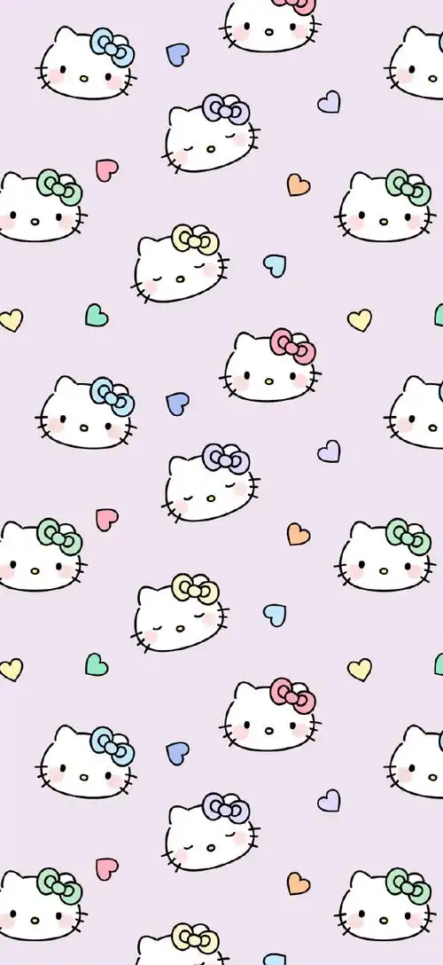 hello kitty可爱少女心平铺壁纸969795