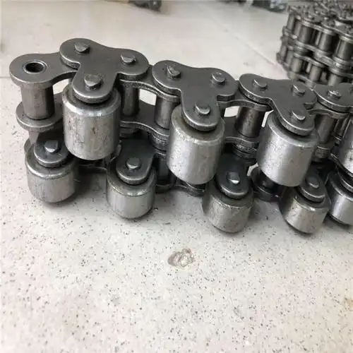 厂家直销 4分顶轮链条 08b单排双排链条 16a带顶滚轮短节距输送链