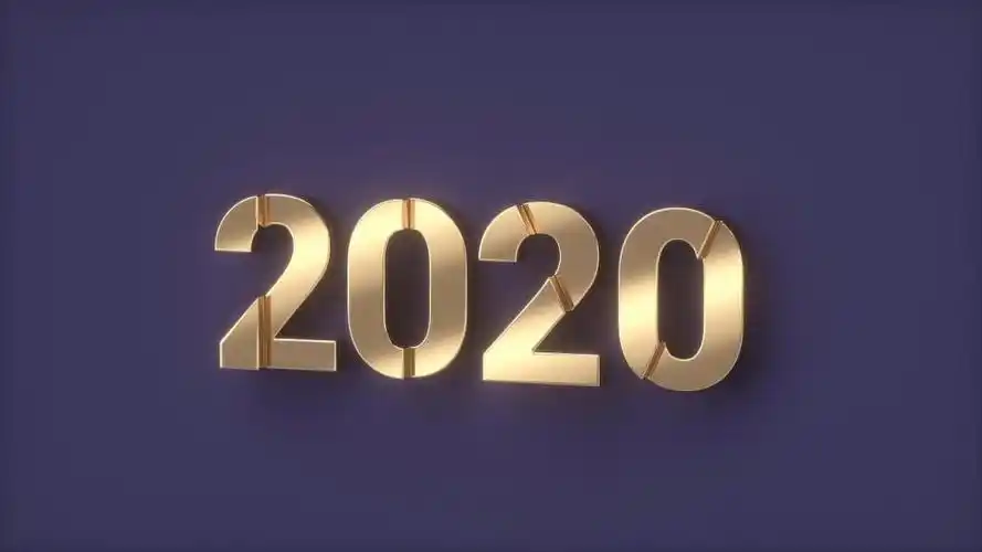 2020鼠年清新个性艺术数字设计,高清图片,艺术壁纸-回车桌面