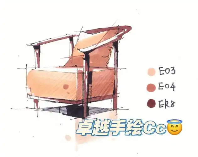 家具分享  #高端定制家具  #充满设计感的沙发  #沙发  #马克笔手绘