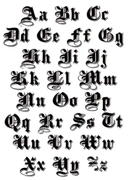 卡奇诺花体26字母表