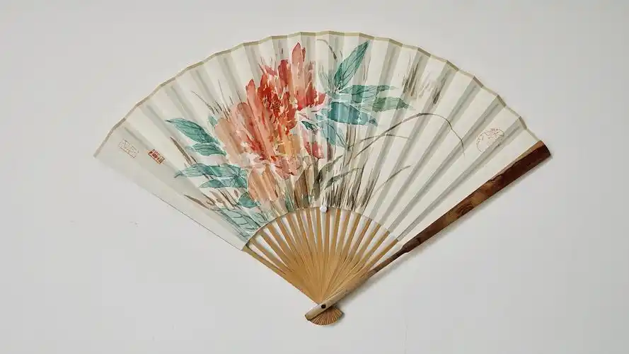 折扇 . 国画 . 手绘 . 国风