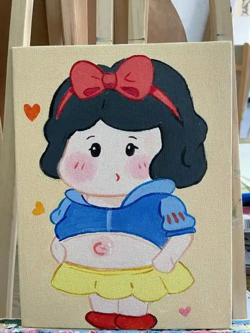 丙烯画零基础小公主附教程