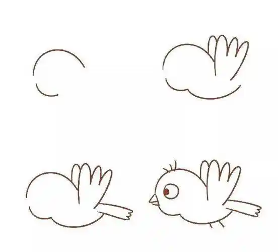 9种小鸟简笔画的画法最适合教孩子了建议收藏好以后能用上小鸟简笔画
