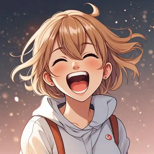 开心大笑的可爱卡通头像😄