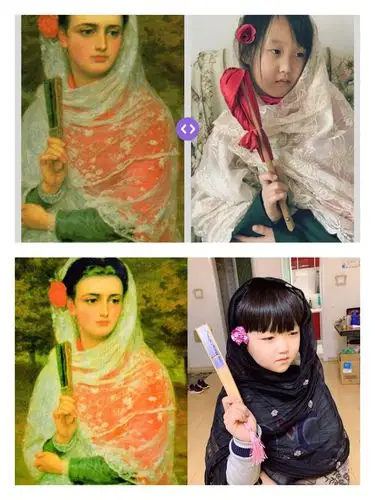 桥西教育疫情防控之友谊大街小学一年级三班名画模仿秀!