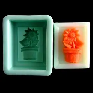 批发采购塑料,树脂工艺品-妮可r0021 diy 一盆小花 硅胶模具 手工皂