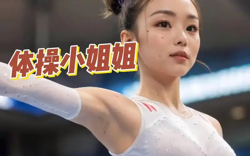 竖屏-超火青春活力让体育充满魅力的美丽体操服小姐姐