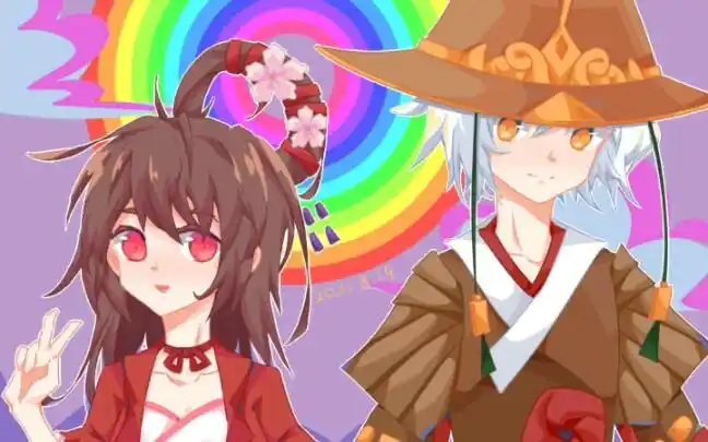 【指绘】迷你世界花小楼和程锦衣