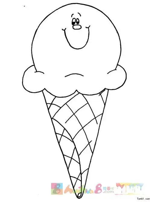 冰淇淋卡通店铺简笔画