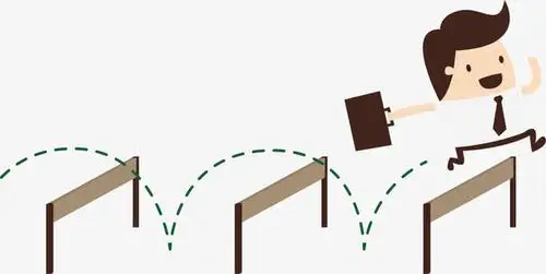 矢量,手绘,跨栏,卡通,人物