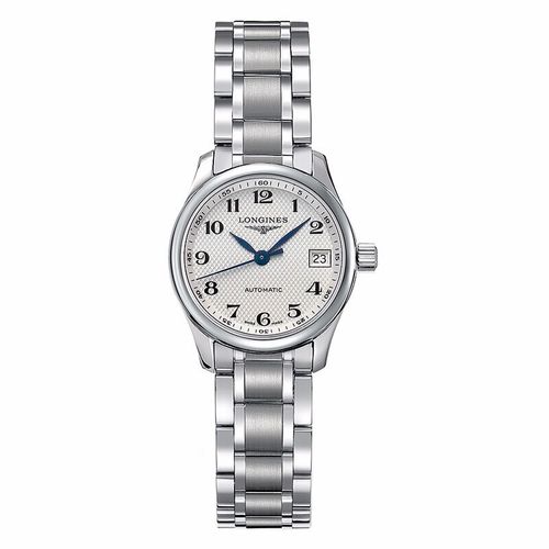 浪琴longines瑞士名表 master名匠系列 钢带银盘镂空自动机械表女