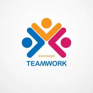 矢量图标或标志. 团结协作理念梦想团队的商务人员丰富多彩的设 ..
