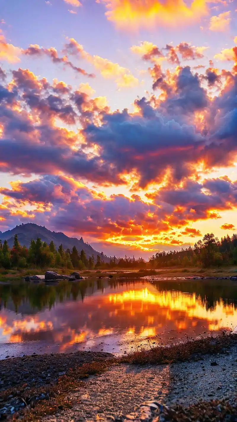 来看看这些绝美的暖色晚霞背景壁纸吧!