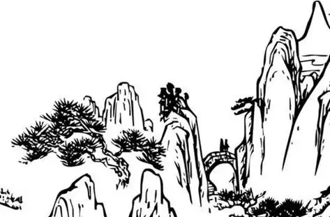 山水风景简笔画彩色山水风景简笔画