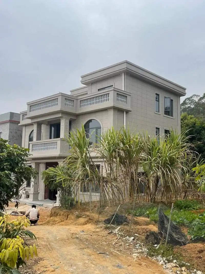 自建房装修罗马柱外墙砖别墅大理石瓷砖.#别墅外墙墙砖效果图  - 抖音