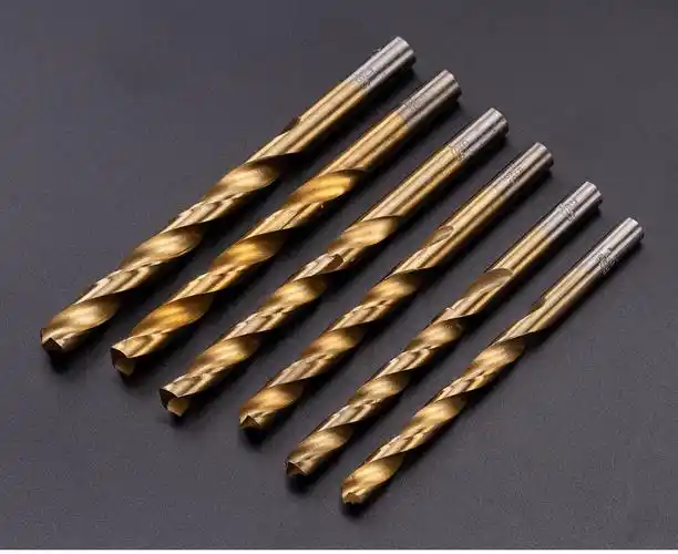 高速钢镀钛麻花钻头直柄不锈钢钻头加长金属钻头手电钻110mm