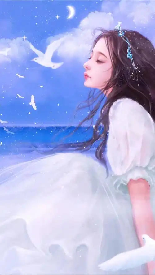 唯美梦幻清新手绘插画