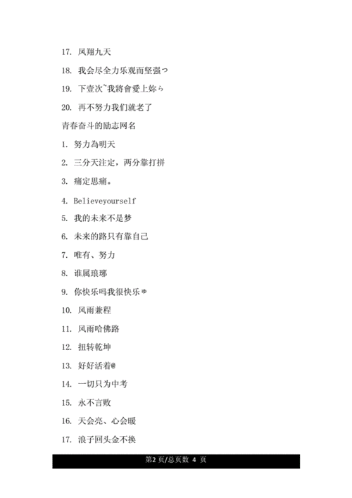 励志奋斗的男生网名.doc 4页