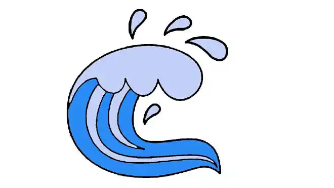 波浪简笔画怎么画