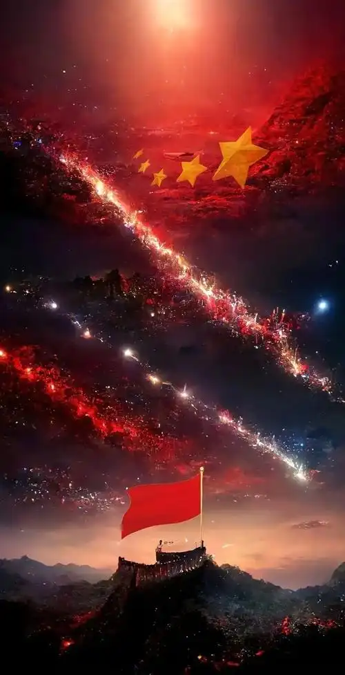 收集了爱国人士最爱之壁纸予你."何其有幸,生于华 - 抖音