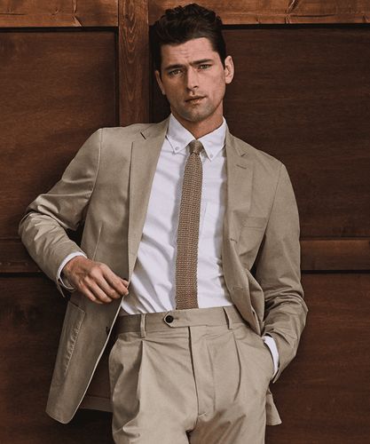 美式休闲小众g/y 男款 斜纹布两粒扣休闲西装夹克blazer