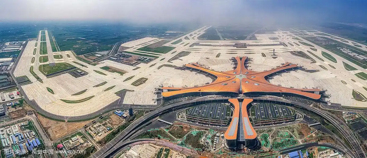航拍北京大兴国际机场全景图