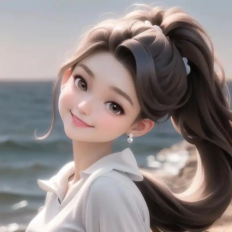 女生头像侧脸高马尾 - 抖音