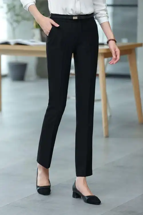 2018女装裤 正装西裤女西装裤修身职业装长裤 厂家批发