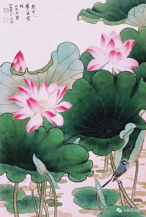 国画名家:田世光先生 荷花作品|山水画|工笔|花鸟画|中国画_网易订阅