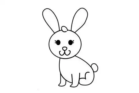小白兔最简单的画法 卡通兔子简笔画步骤图片大全,图片,简笔画-学笔画