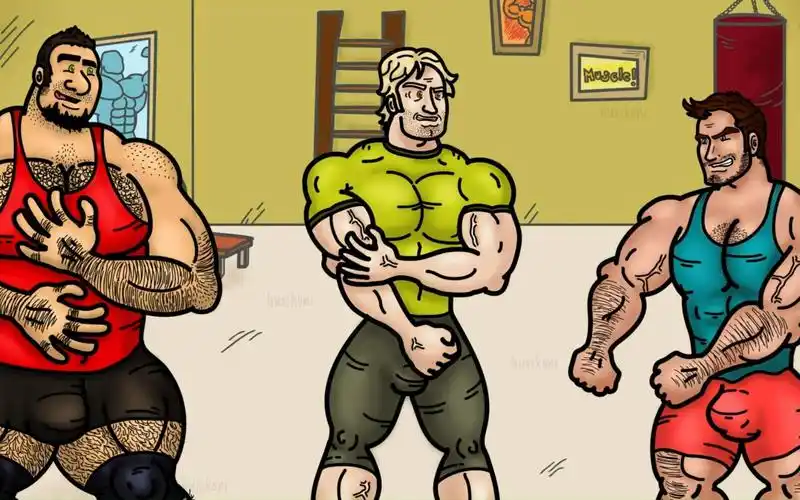 肌肉膨胀之健美先生