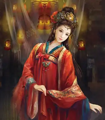 古代手绘美女古代新娘