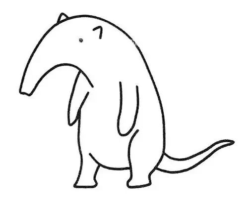 5款食蚁兽简笔画图片大全