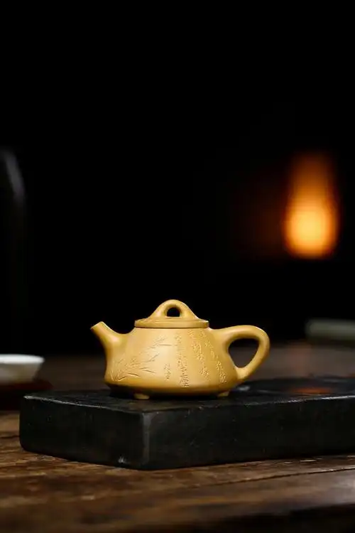 【官方旗舰】鑫祥势宸正宗宜兴紫砂壶黄金段泥刘思佳全纯手工刻绘子冶