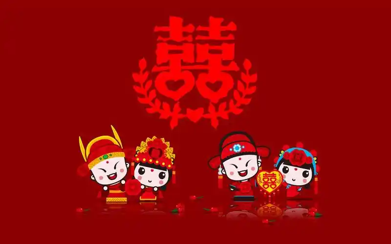 喜结良缘卡通爱情壁纸