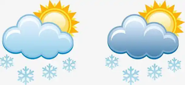 天气符号多云雪花