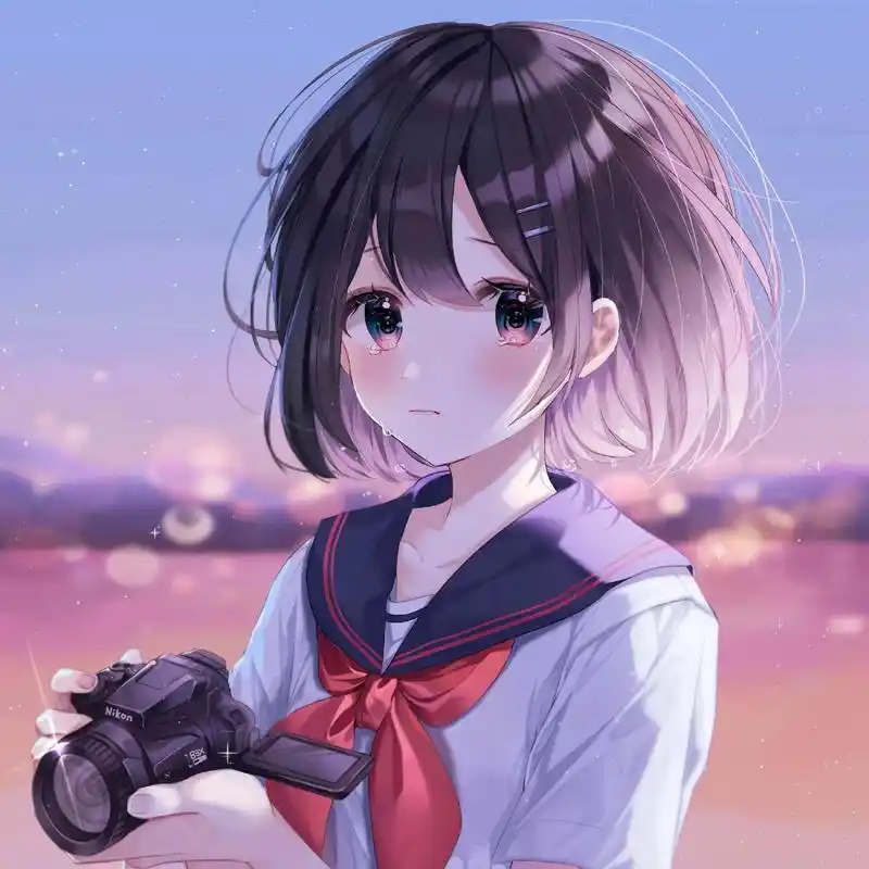 忙碌让我们忘记了相聚#女学生动漫头像 #女动漫头像  - 抖音