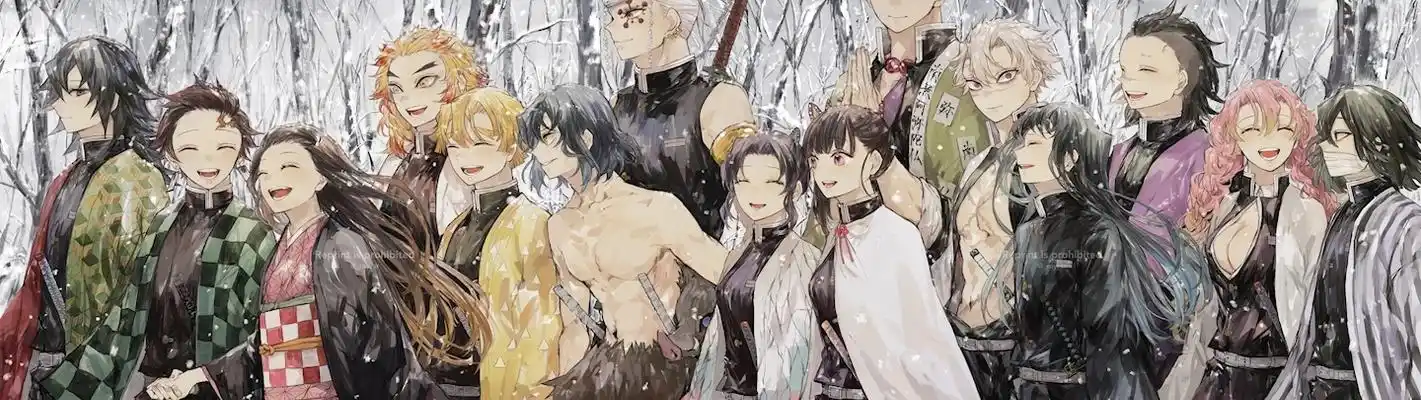 5k鬼灭之刃 四周年全员合照超高清壁纸