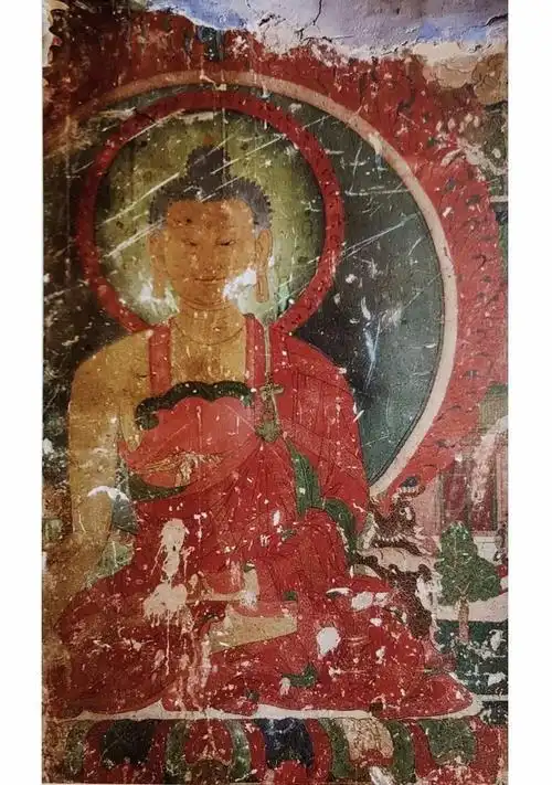 贡嘎曲德寺一层措康南壁壁画现在唯一能确认的出自钦孜钦莫大师手笔的