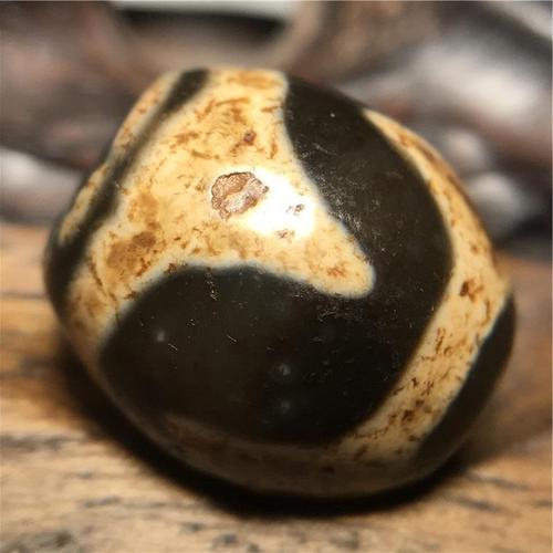 清仓古玩珠子收藏满风化纹虎牙天珠精选达洛天珠精品diy手串配珠