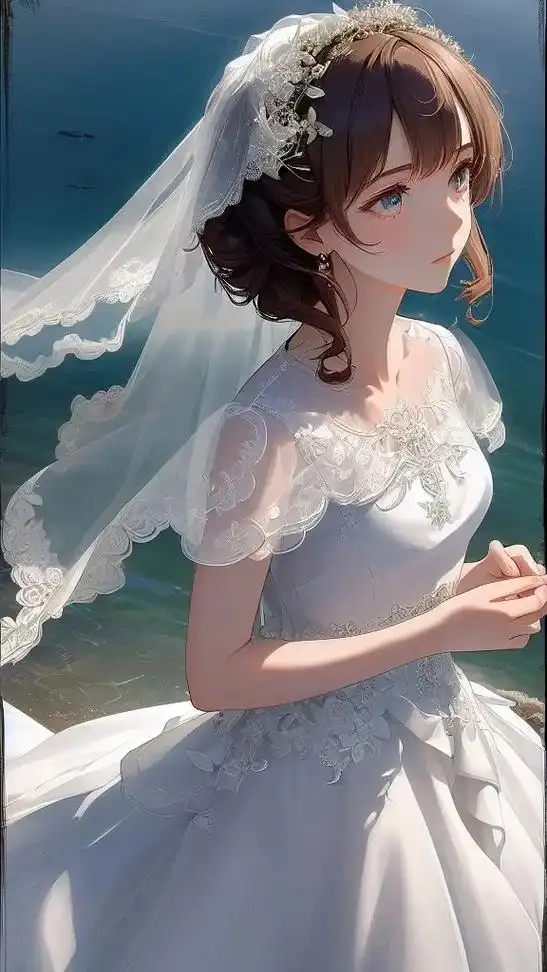 婚纱.#好看的背景图 #高清图片 #原创 #动漫少女 #手机 - 抖音