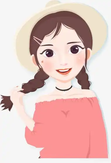 手绘/卡通 卡通元素 > 手绘可爱麻花辫女生 收藏 [声明] 觅元素所有