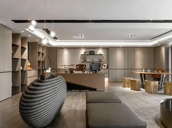 高档风格办公室装修实景图片-【城起设计公司】装修效果图