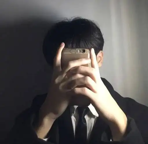 手机对镜自拍挡脸头像