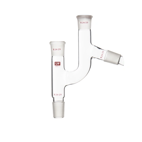 75度克氏分馏头 克莱森接头 实验室分流19*4 24*4 29*4玻璃蒸馏头