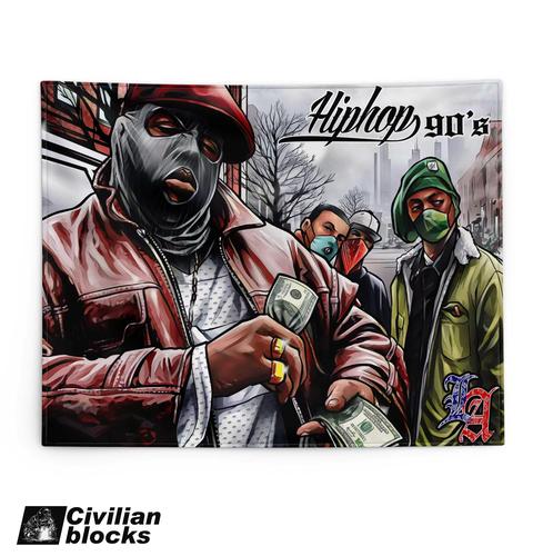 奇卡诺说唱西海岸花体字gta匪帮big美金嘻哈hiphop背景布