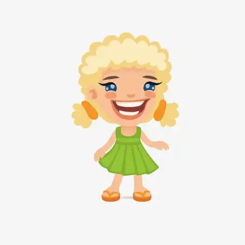 关键词 : 黄头发,绿裙子,卡通女孩,开心女孩,人物插画,卡通人物,动漫