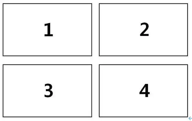 (四宫格图样示范图例)参与儿童分为1-3年级和4-6年级两个组别.