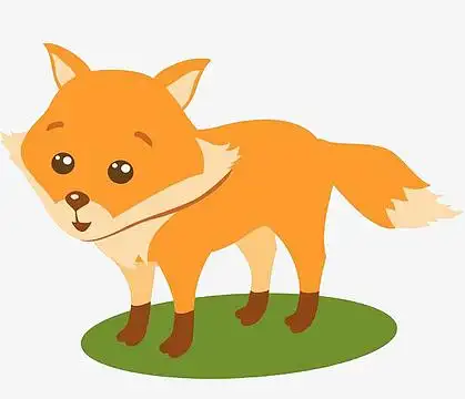 站立的可爱小狼